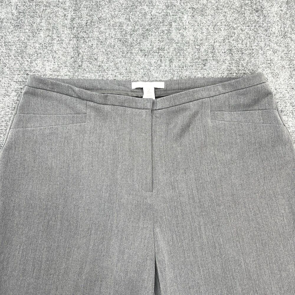 Chicos Trouser Dress Pants Sz 2 Short Womens Large Short Gray Stretch Flare Leg - Picture 3 of 12